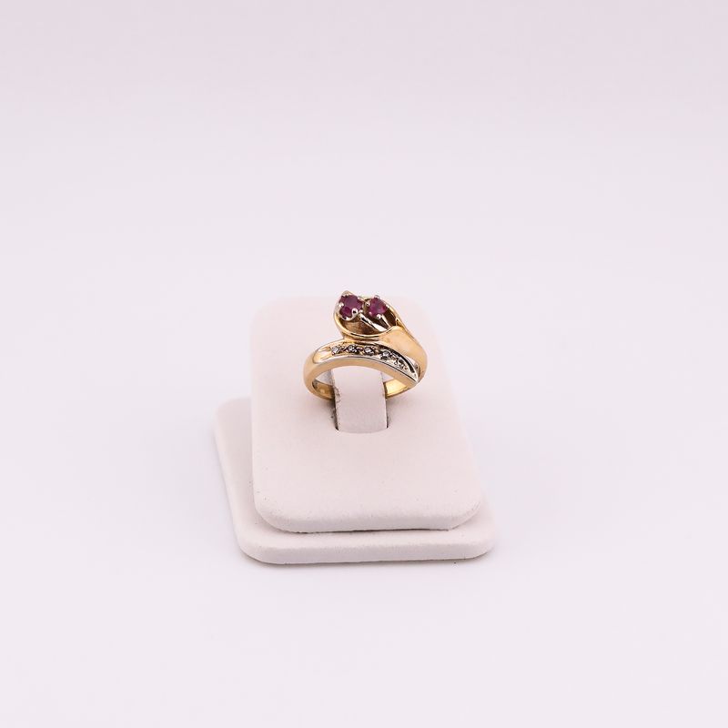 Anillo C/p Roja 14k 6.7g #6