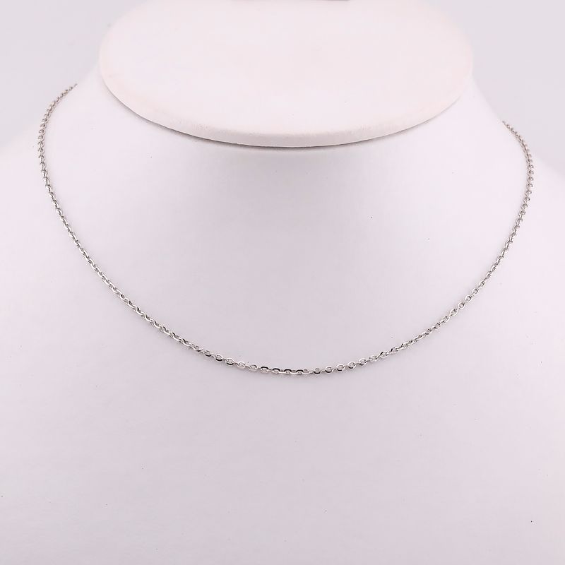 Cadena Eslabon Inv. Bca 14k 2.5g 50cm