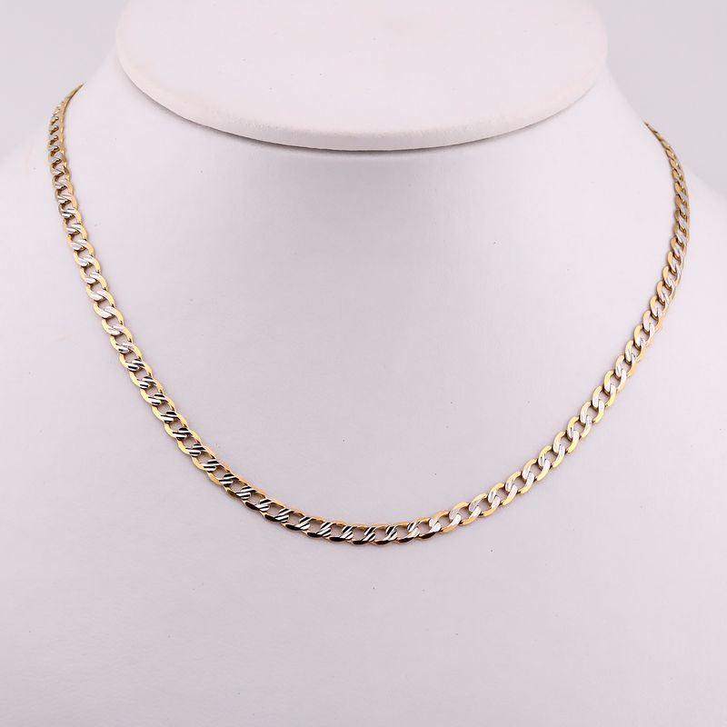 Cadena Eslabon Dimant. 14k 11.2g 60cm