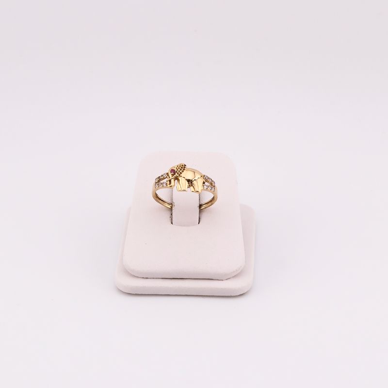 Anillo Elefante C/p 14k 2g #7.5