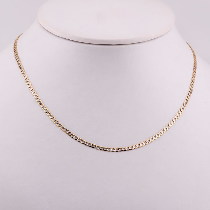 Cadena Eslabon Dimant. 14k 4.8g 60cm