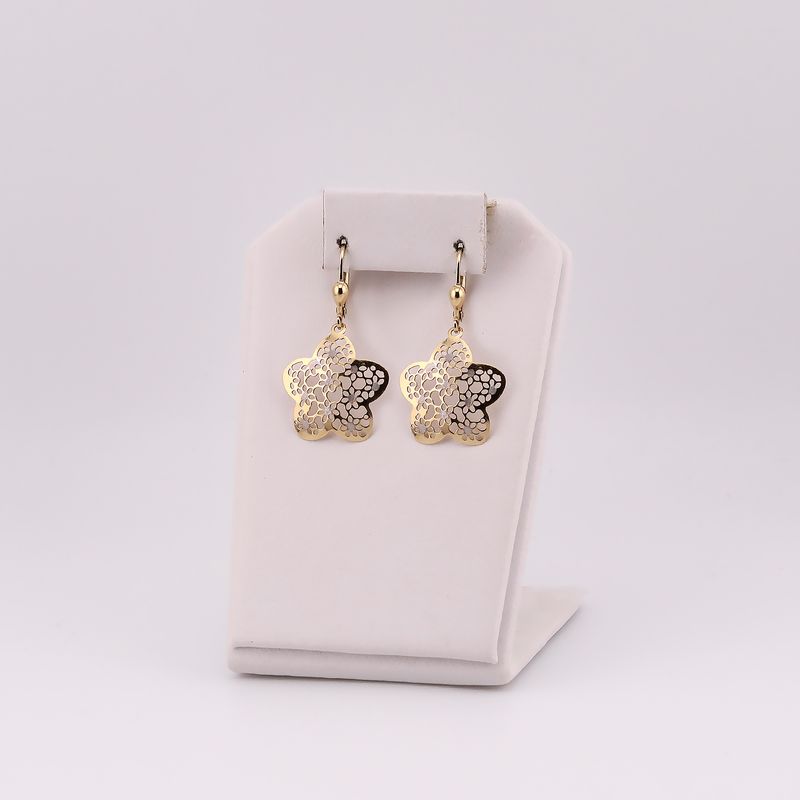 Aretes Flor Tns 14k 2.3g