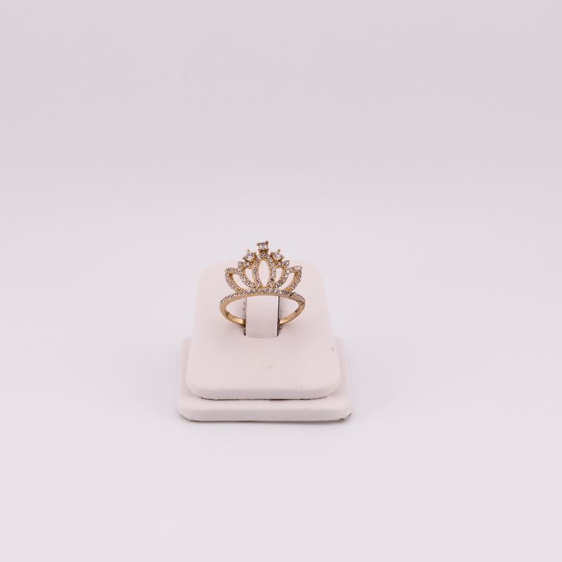 Anillo Corona C/p 14k 3g #7