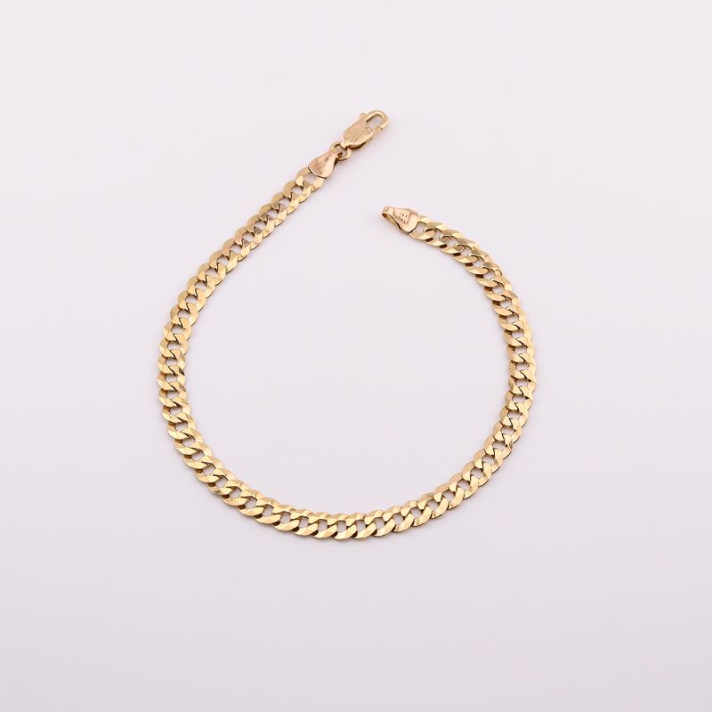 Pulso Eslabon Dimant. 14k 6.6g 20cm