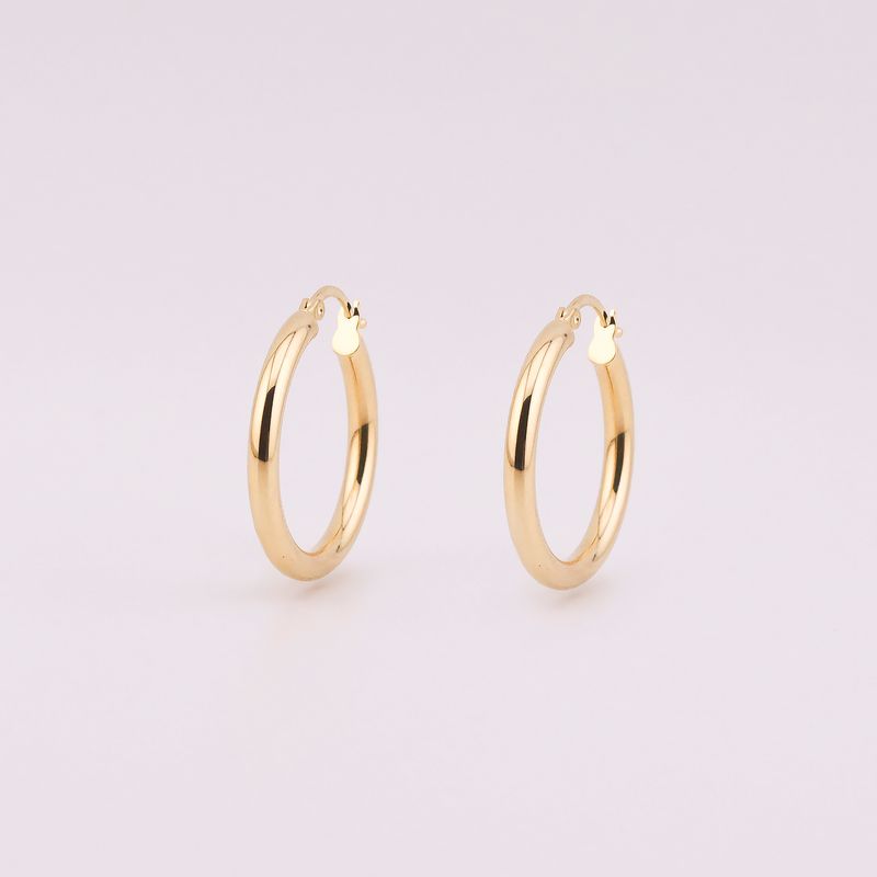 Arracadas Tubo Lisas 10k 1.9g