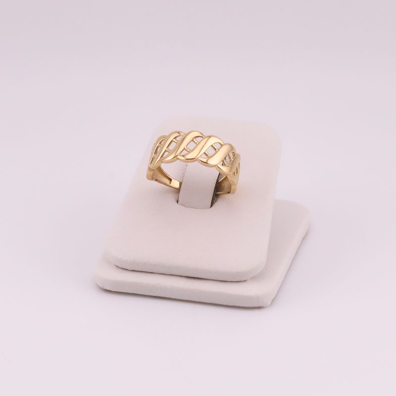 Anillo Trenzado Liso 14k 2.2 #7