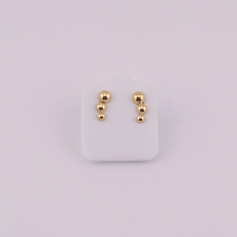Broqueles Triple Esfera 10k 0.2g