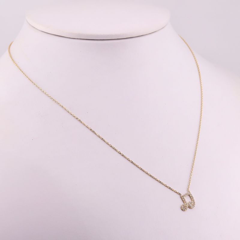 Gargantilla Nota Musical C/p  14k 2g