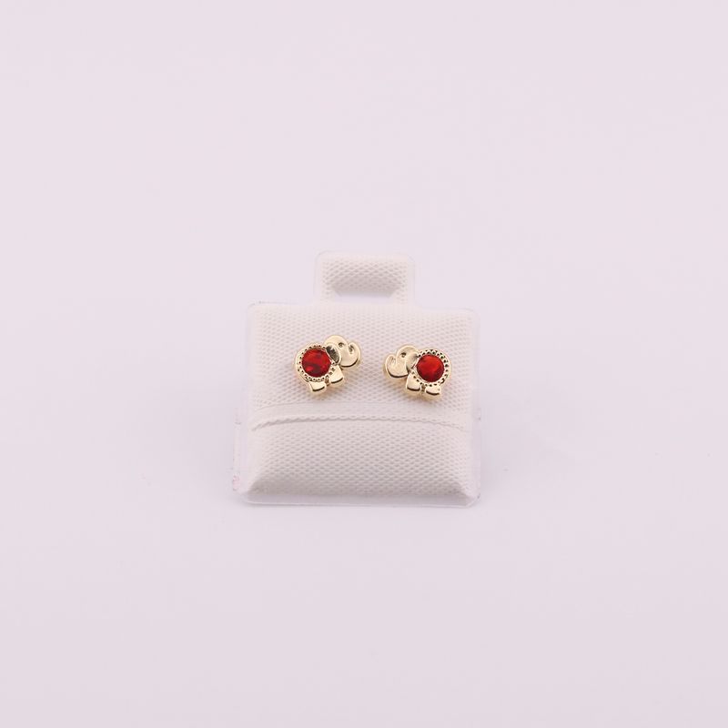 Broqueles Elefante Bolitas 10k 0.3g