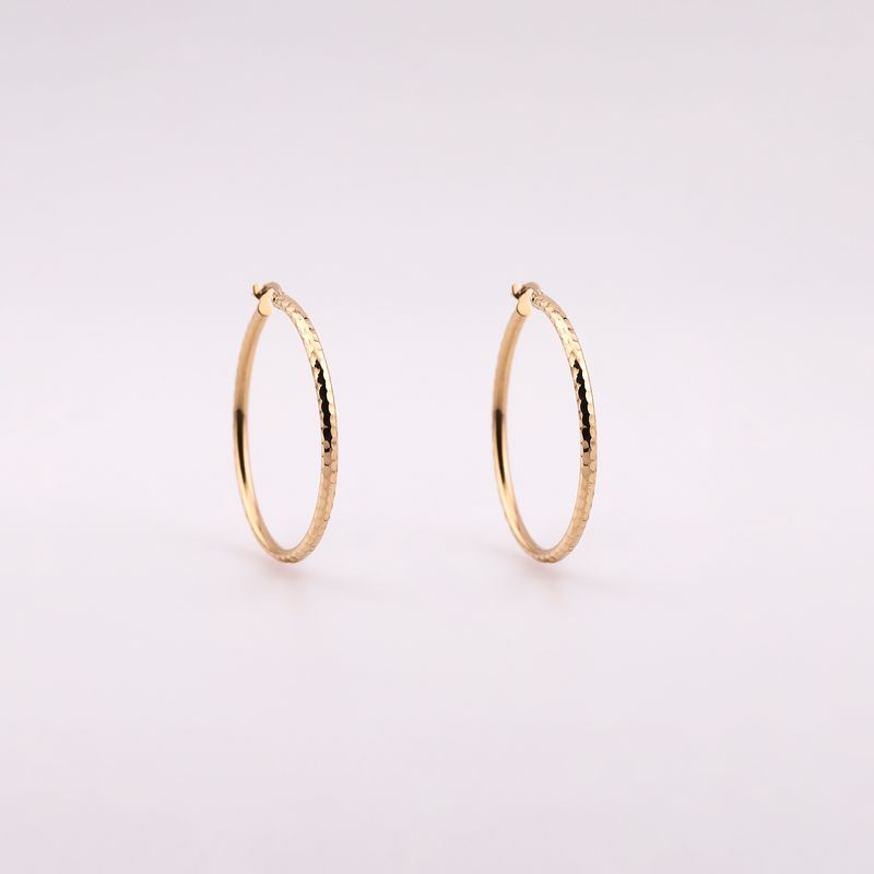 Arracadas Facetadas 14k 1.6g