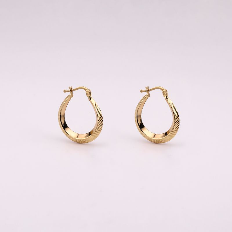 Arracadas Canasta Rayas 14k 2.2g