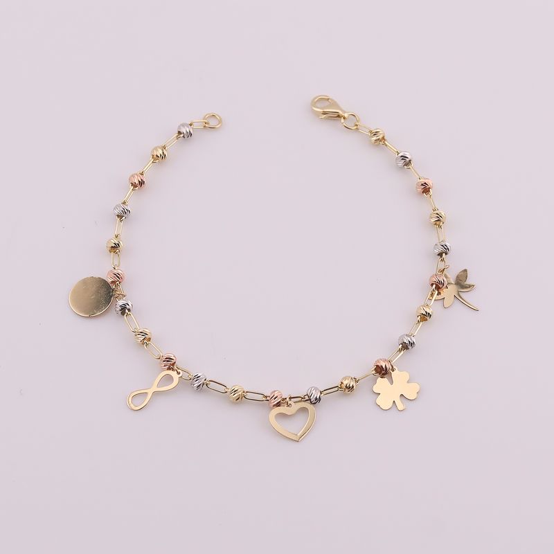 Pulsera Golg. Dimant. 14k 3.4g 16cm