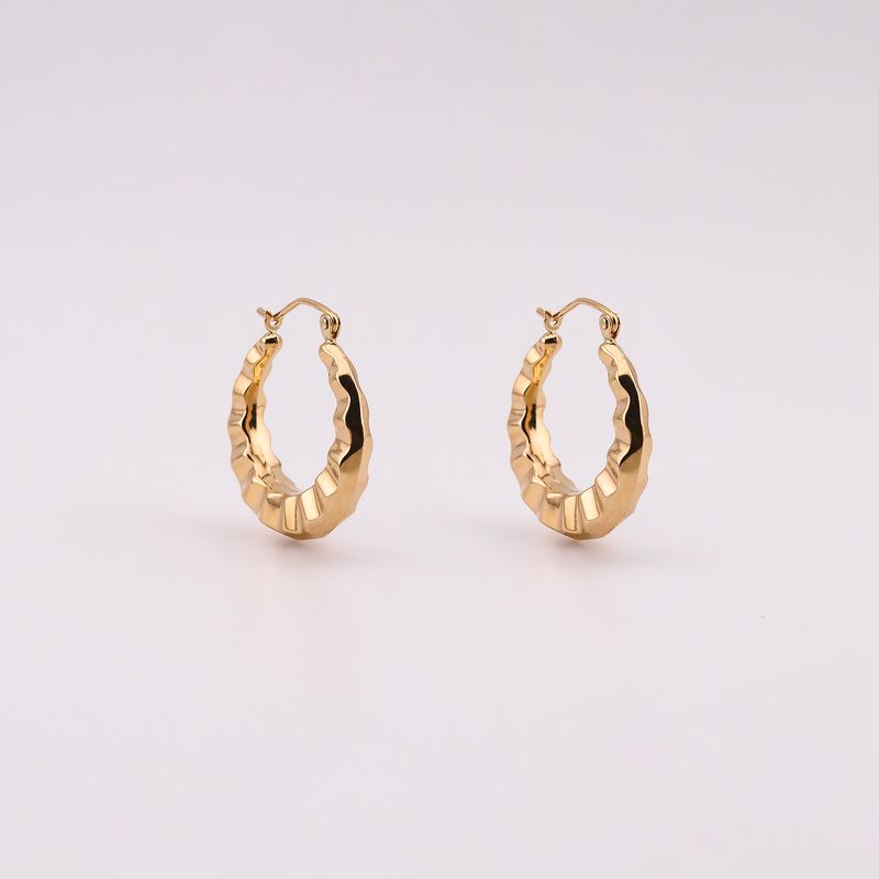 Arracadas Canasta Relimadas 14k 1.9g