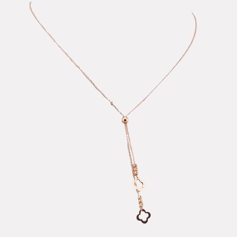 Garagantilla Corbatin Trebol 14K 1.9g