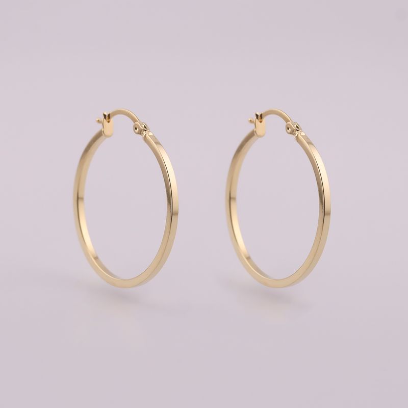 Arracadas Cuadro Lisas 14k 2g