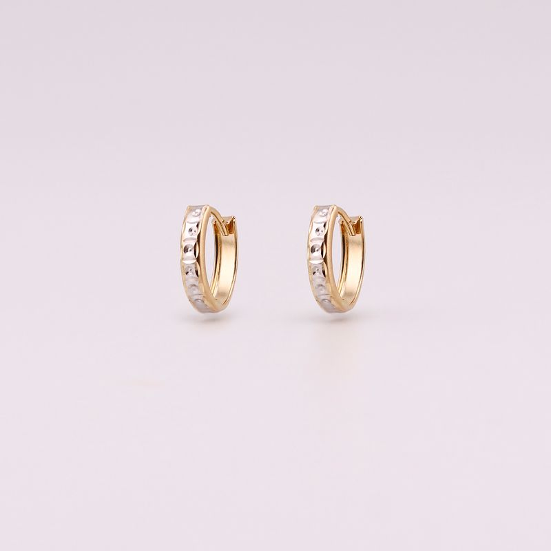 Aretes Huggies Medio Diseño Diam. 14k 1g