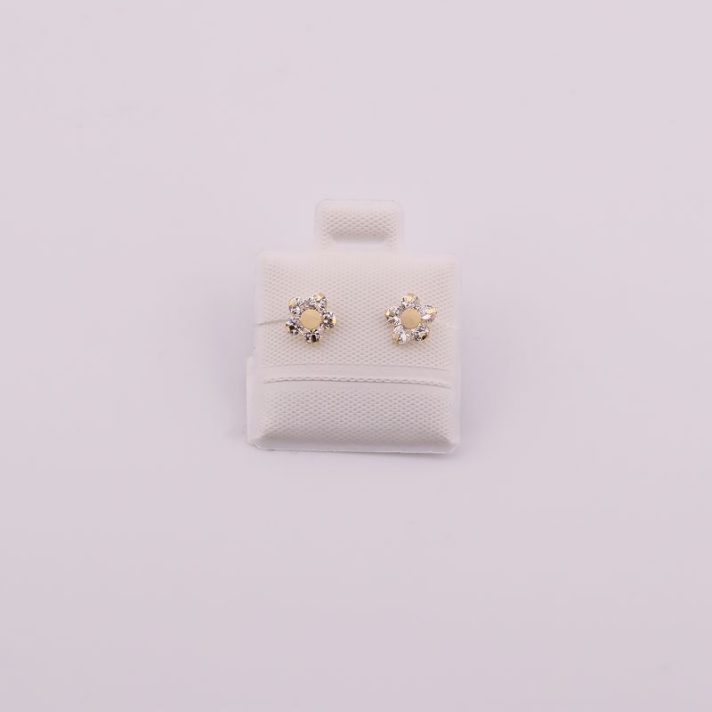 Broqueles Flor  5 Petalos C/p 10k 0.3g