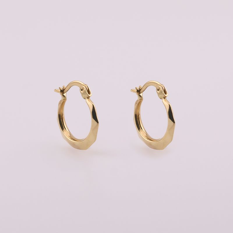 Arracadas Canasta Facet. 14k 1.2g