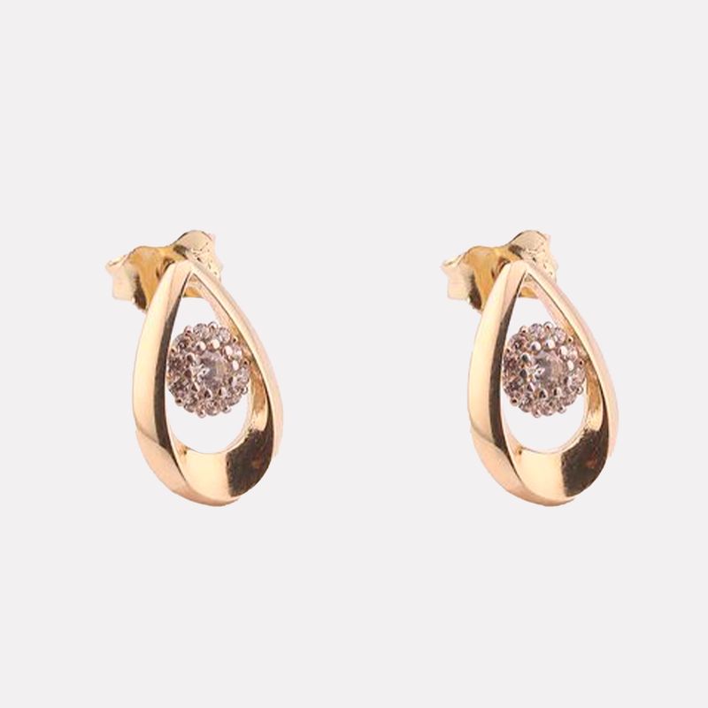 Aretes Gota C/p Blca. 14K 2.1g