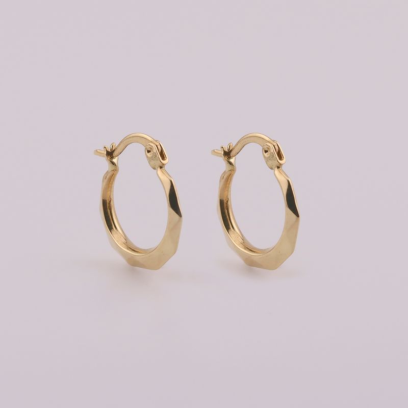 Arracadas Canasta Facet. 14k 1.2g