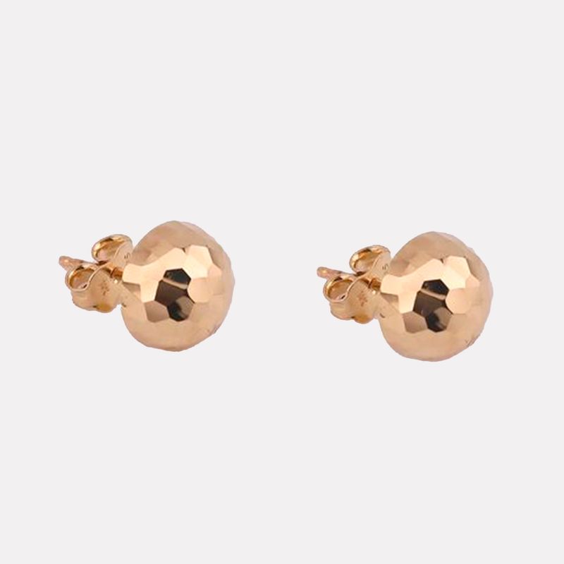 Aretes Hongo Diamantado 14K 1.5g