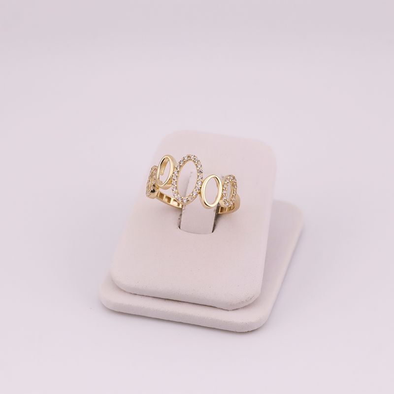 Anillo Ovalos Liso 14k 1.9g #7