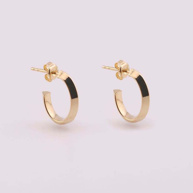 Aretes Tubo Triangulo 14k. 1.7g