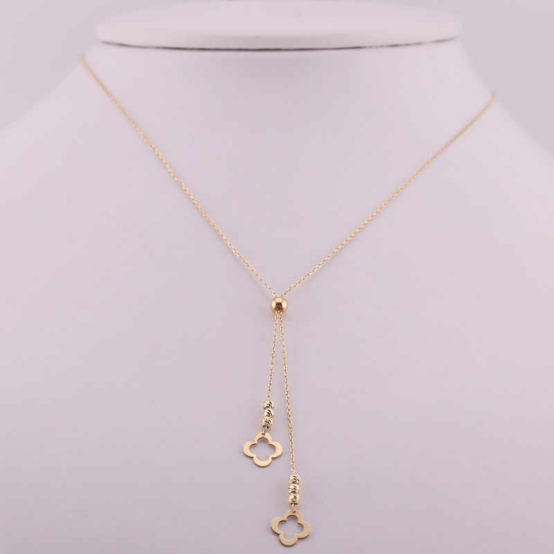 Garagantilla Corbatin Trebol 14k 1.9g