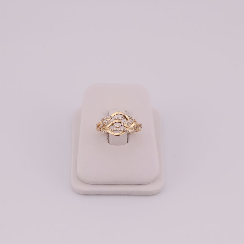 Anillo Tejido C/p Bcas 14k 1.8g #6