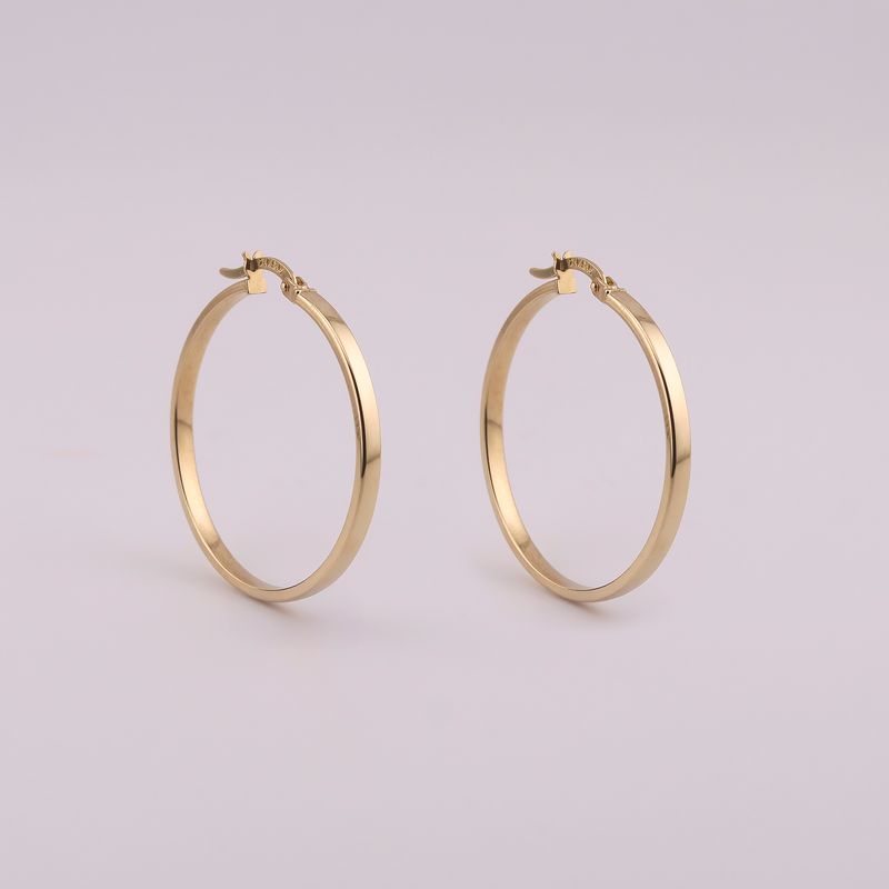 Arracadas Grandes Lisas 14k 2.4g