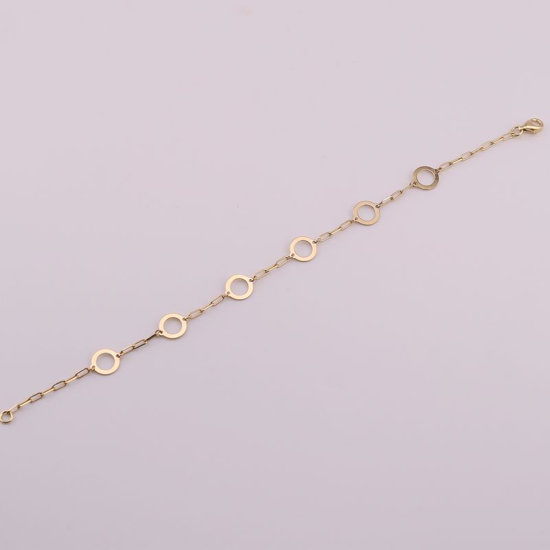 Pulsera Circ. Liso  14k 1.9g 17cm