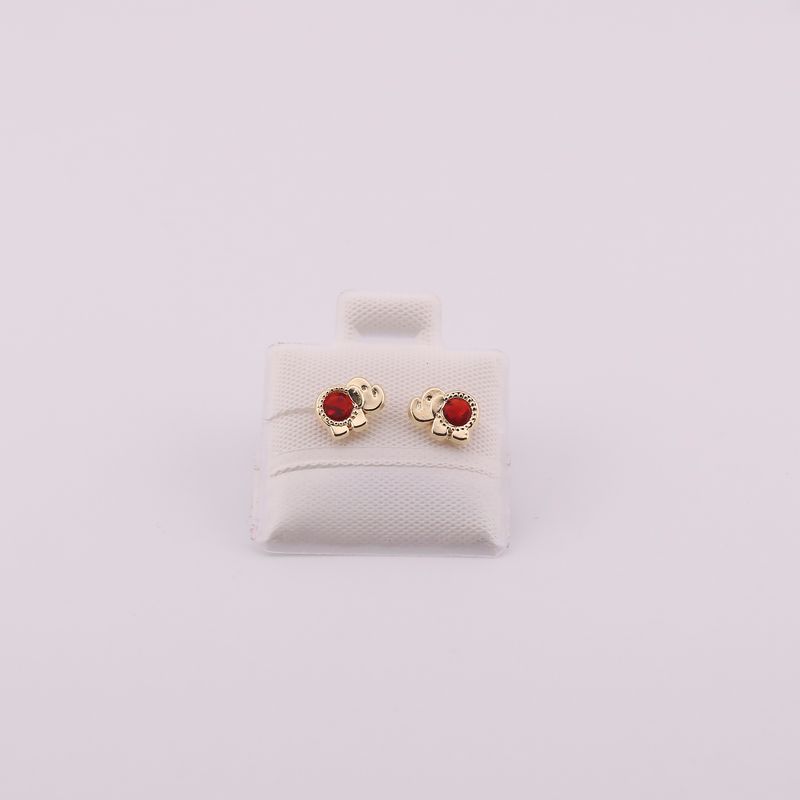 Broqueles Elefante Bolitas 10k 0.3g