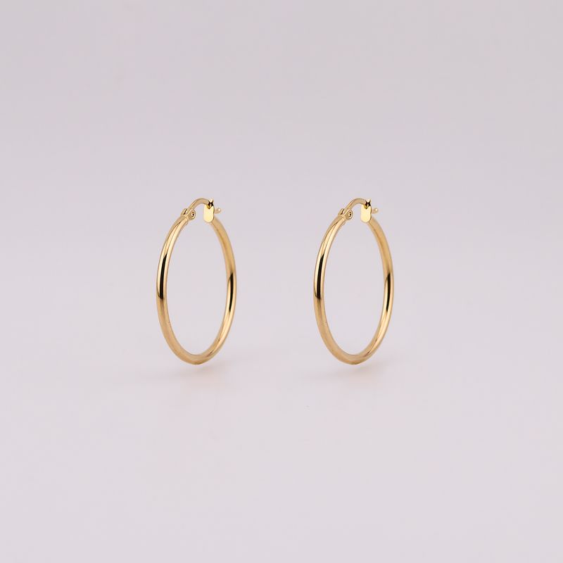 Arracadas Tubo Lisas 10k 1.2g