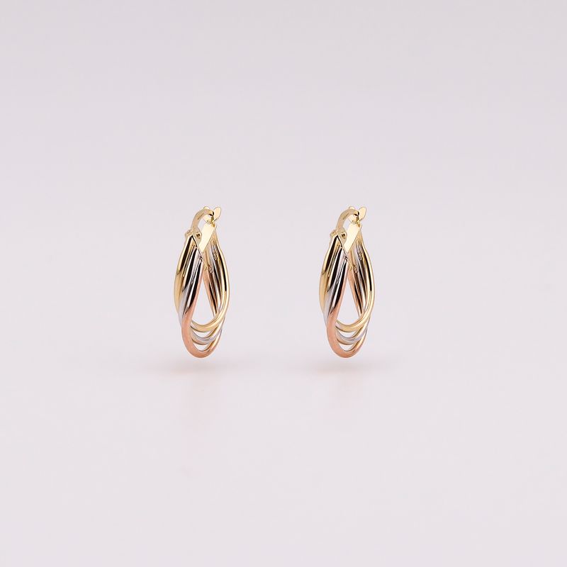 Arracadas Tres Tns Gde. 14k 1.7g