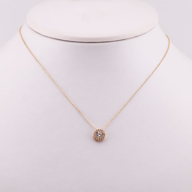 Gargantilla Piedra Blanca 14k 1.8