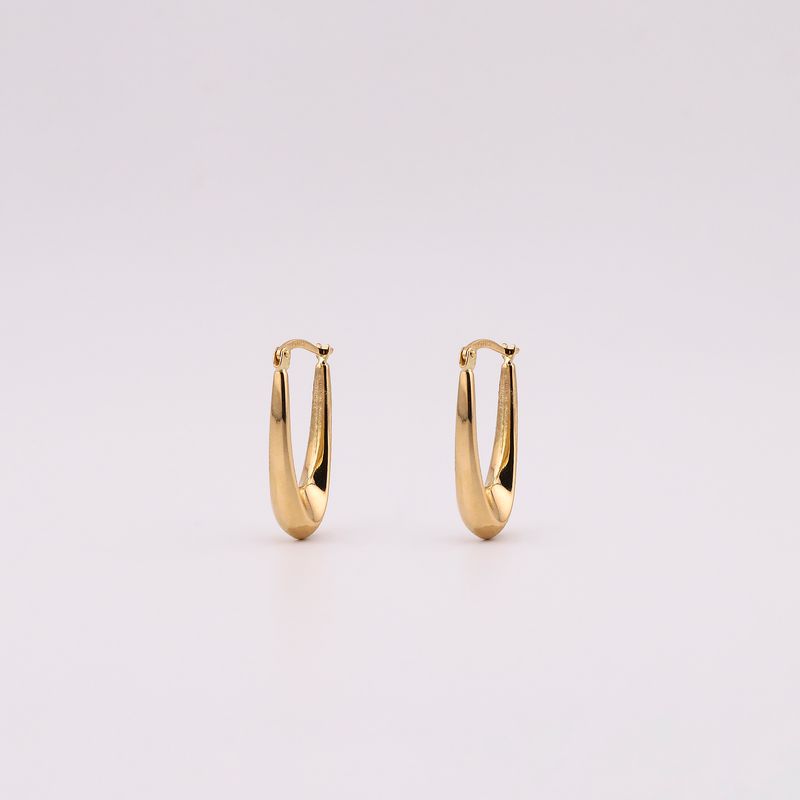 Arracadas Ovalo 14k 2.2g