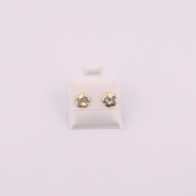 Broqueles Flor  Diam 10k 0.3g