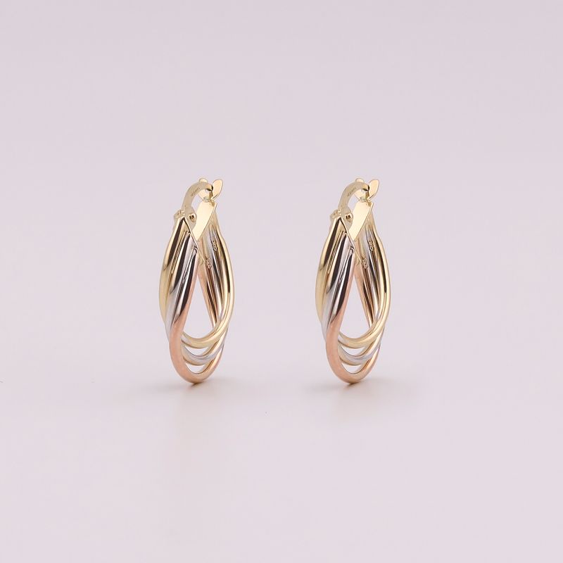 Arracadas Tres Tns Gde. 14k 1.7g