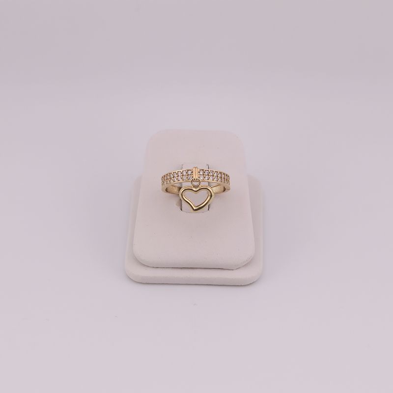 Anillo C/ Corazon Colg. 14k 2.4g #6.5
