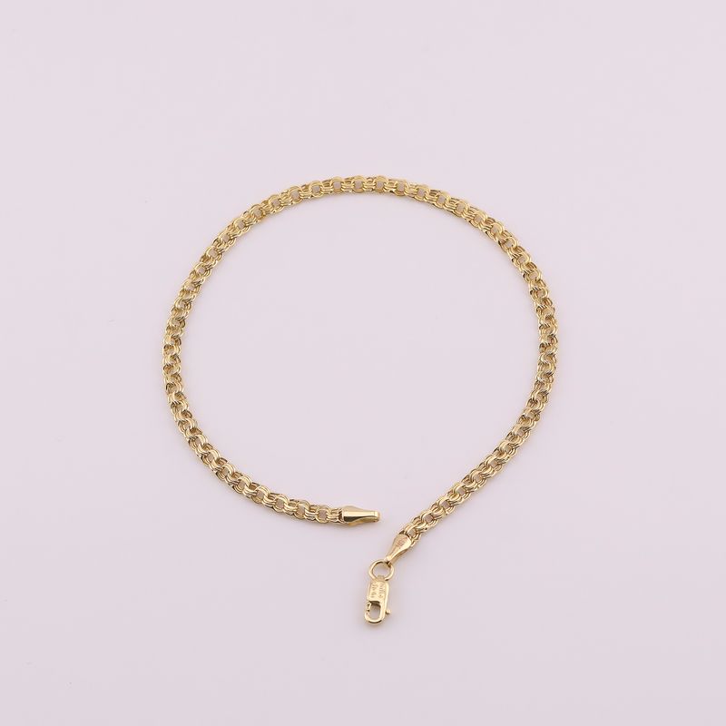 Pulsera Entrelazada 10k 1.5g 21cm