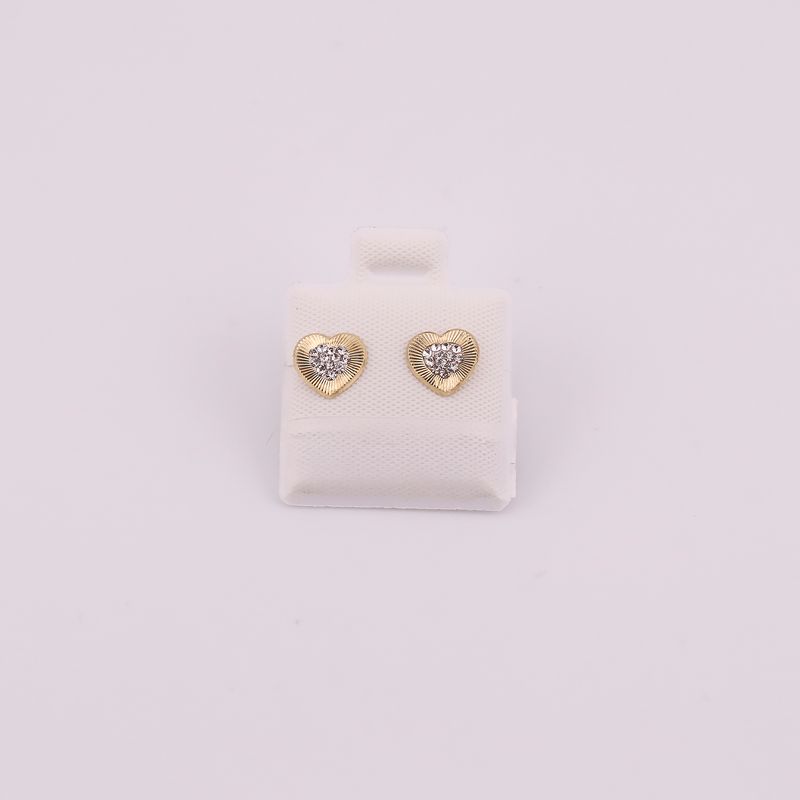 Broqueles Corazon 10k 0.3g