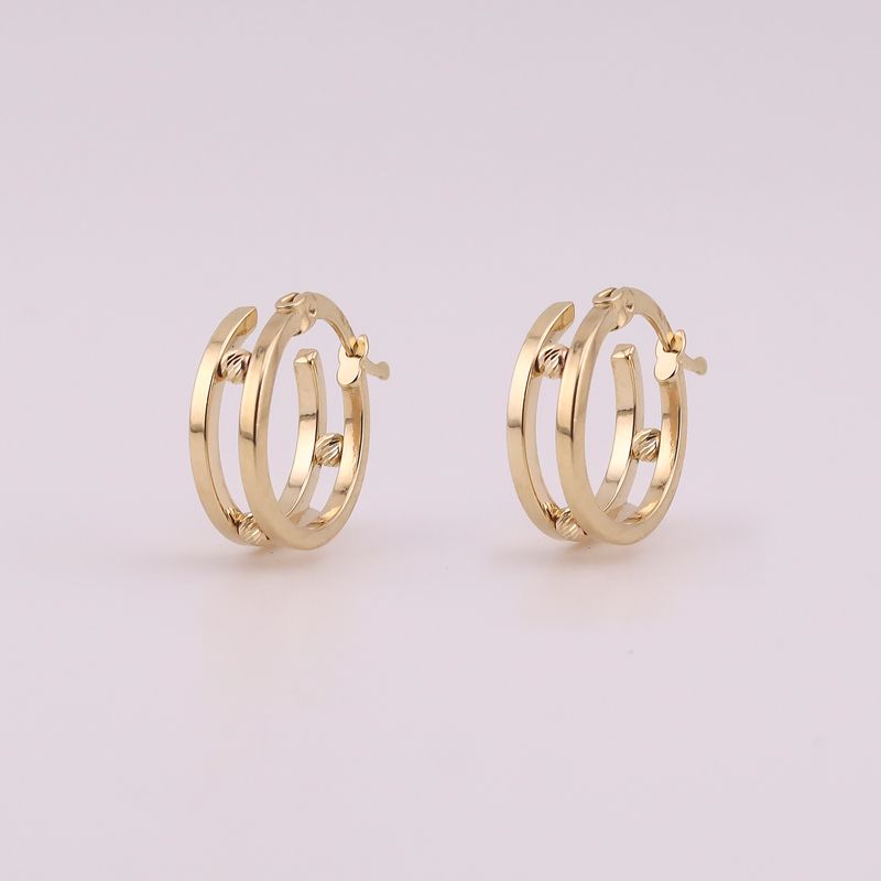 Arracadas Dobles C/borla 14k 1.9g