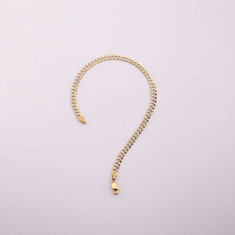 Pulso Eslabon Dimant. 10k 4.1g 20cm