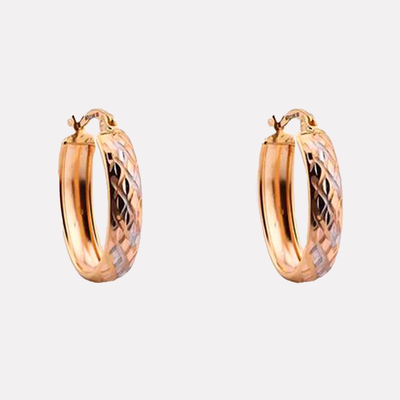 Arracadas Ovalo Dimant.tnos 14K 3.3g