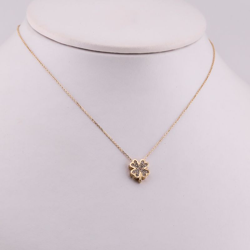 Gargantilla Trebol C/p 14k 2.2g