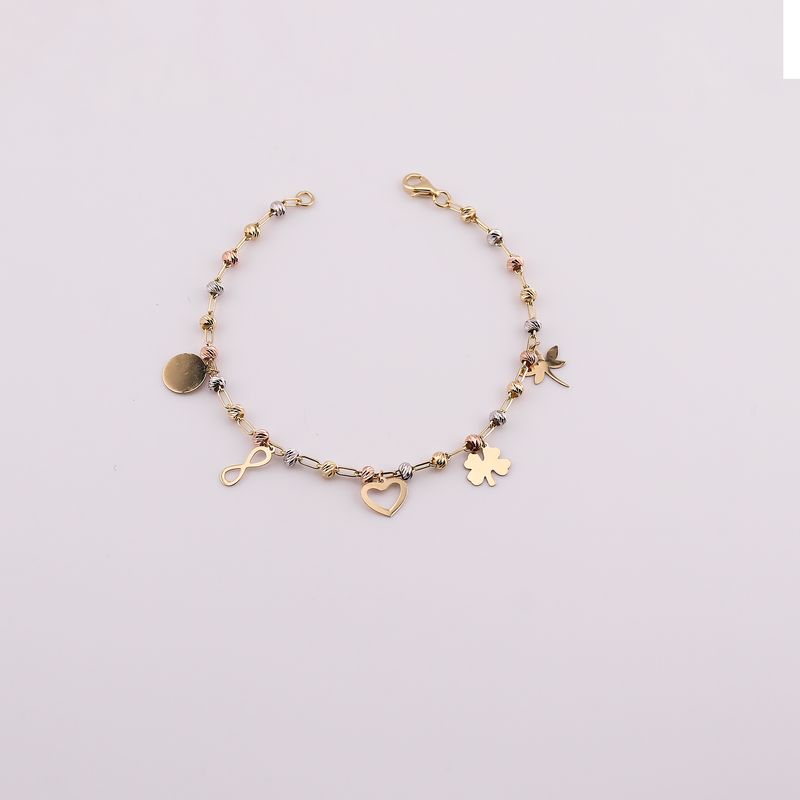 Pulsera Golg. Dimant. 14k 3.4g 16cm