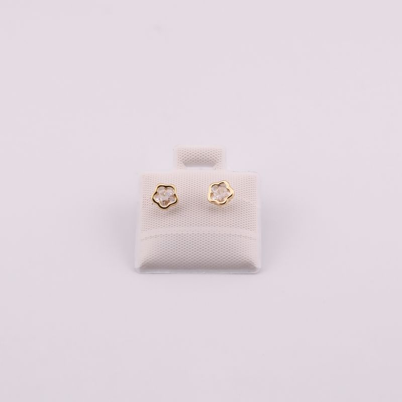 Broqueles Bisel Flor #5 10k 0.5g