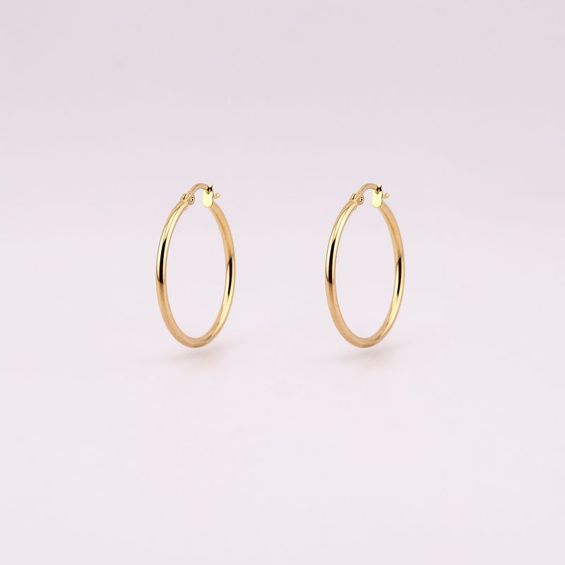 Arracadas Tubo Lisas 10k 1.2g