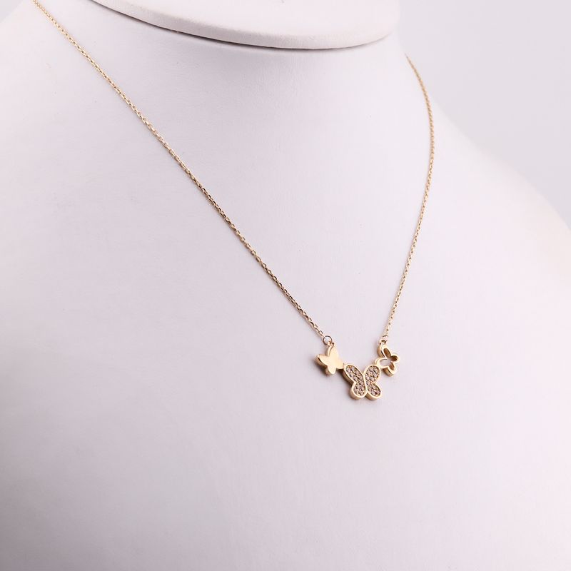 Gargantilla Mariposas 14k 2.6g