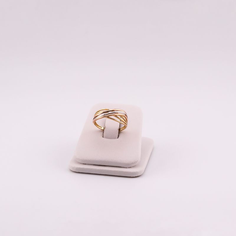 Anillo Triple Olas Tonos 14k 1.8g #6